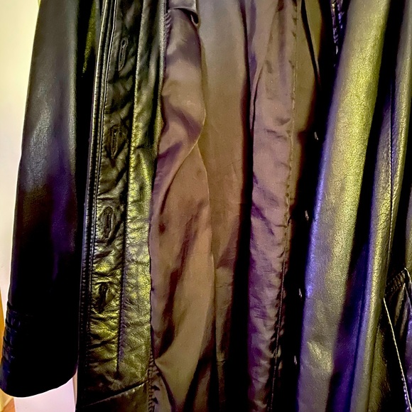 Maxi Length soft Leather Coat - Picture 5 of 8